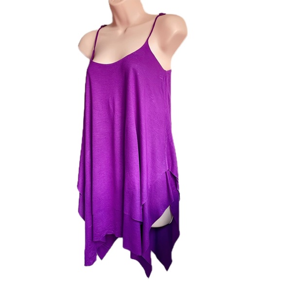 H&M purple asymmetric mini dress/tank top size 6 - Picture 2 of 6